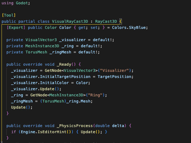 C# script for a Godot node.