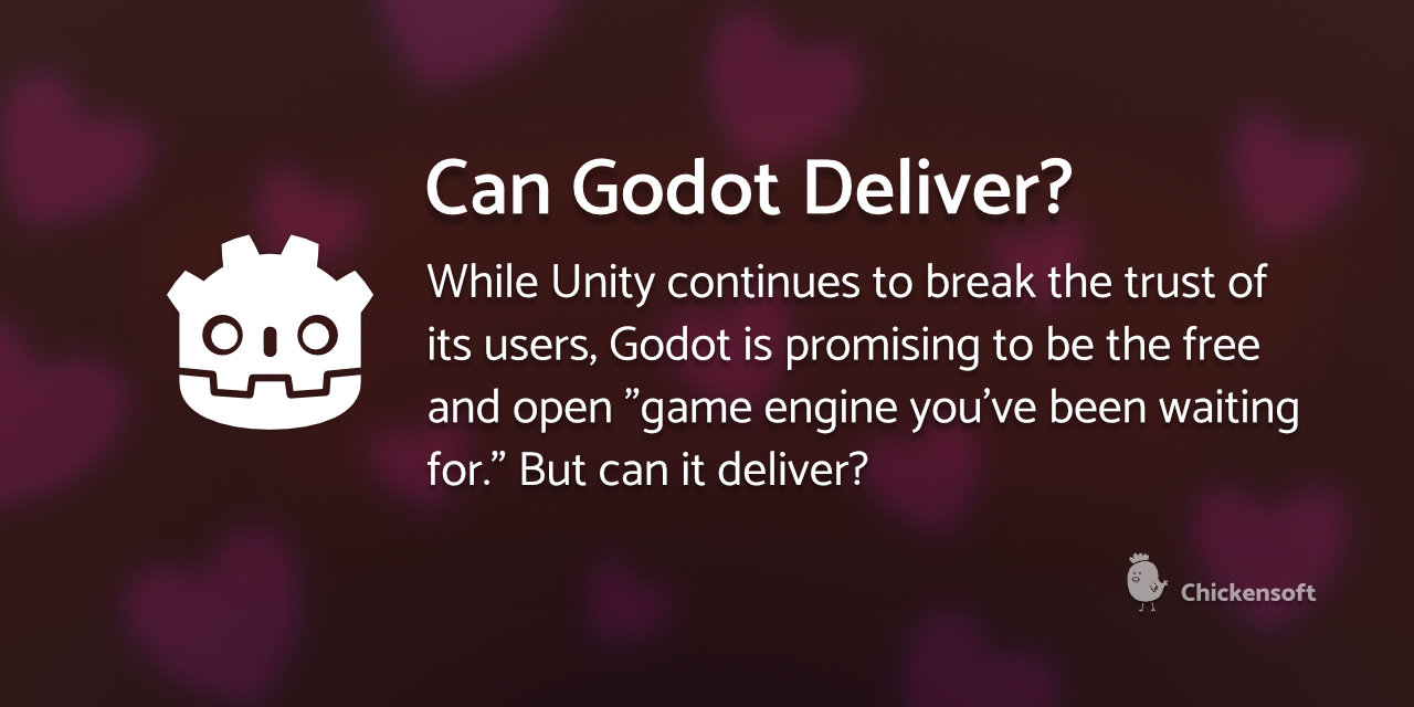 While Unity continues to break the trust of its users, Godot is promising to be the free and open 'game engine you've been waiting for.' But can it deliver?